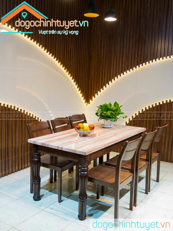 Bàn ghế ăn gỗ Sồi Thái Bình 6